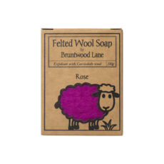 Bruntwood Lane Felted Wool Soap 玫瑰羊毛氈皂, 100g, 1個