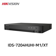 하이크비전 iDS-7204HUHI-M1/XT 4채널 500만화소 CCTV DVR 올인원 녹화기, 1개, 하드디스크 미포함