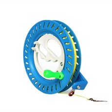 얼레 연 날리기 줄길이 200-500M 파워 베어링 회전얼레 슬림소녀 kite string, 1개, 16CM블루얼레+200m나일론삼가닥+커넥터