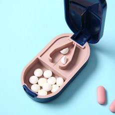 코지드 안전한 휴대용 알약커팅기 네이비, 1개