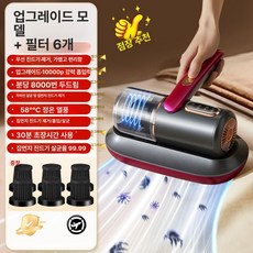 benesell 로봇침구청소기 집먼지진드기 침구청소기, 1단계 모델+6개 필터 카트리지 프리미엄 퍼플, 기본 모델명/품번