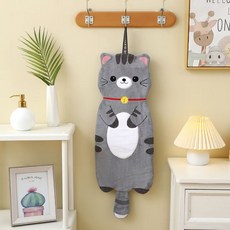 可愛掛式手巾加厚廚房珊瑚卡通手布抹布衛生間家用吸水毛巾手帕doly, 1個, 加大鈴鐺小貓咪【35X80CM】