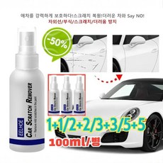 100ml*1/2/4/6/10 [품질 보증 10년]자동차 도장면 스크래치 리무빙 스프레이차량용 긁힘 수리 흠집제거제 잔기스 복크래치복구제, [고급판] 2+2 (100ml/병), 4개, 100ml