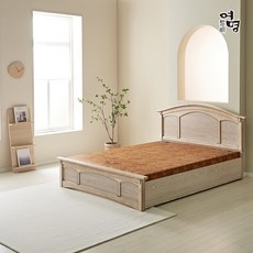 여명흙침대 황토볼 임페리얼 퀸 Q 흙침대 네추럴빗살, 나무색