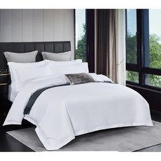 Yellwell100% 면 소재의 5성급 호텔 침구 세트 3~4피스 구성 민박 침구 이불 커버 침대 시트 공단 호텔 침구품hxy