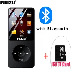 RUIZU X02 MP3 음악 플레이어 휴대용 스포츠 워크맨 1.8 인치 지원 FM 라디오 전자책 시계 레코더 MP3 플레, 01 빠른, 01 16GB, 03 BlackAdd16GBTFCard