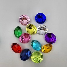 [무료배송/당일배송] 크리스탈 보석 장난감 다이아몬드 모양 칼라 보석 [엘리빅마켓], 랜덤, 5개
