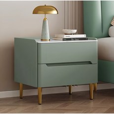 북유럽풍 거실협탁 세라믹 탑판 서랍장 협탁 완제품 CTG14, 1개, 그린색