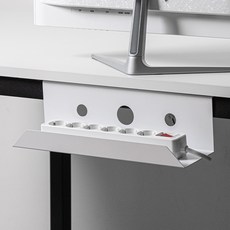 생활백서 무타공 멀티탭 전선 정리 선반, 1개, 화이트