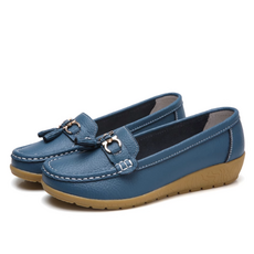 쌍천할머니 신발 가죽 효도화 엄마 어르신 효도 신발 태슬 발편한 단화 A25102303