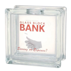 덜튼 유리 블록 뱅크 스퀘어 저금통, 1개