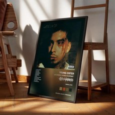 포스터 아트 커버 노래 음악 랩 벽 방수 종이 스티커 거실 홈 장식, 2. Black1