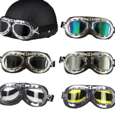 바이크 방풍 고글 프리미엄 레트로 오프로드 운전 방풍 고글 선글라스 사계절 자전거 밀리터리 오토바이, 빈티지 미러