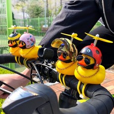 자전거용 러버덕 오리 장식 악세사리 헬멧 벨 라이트, 영상필름-자전거, 1개