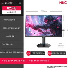 24.5인치 QHD 250Hz 게이밍 모니터 빠른응답속도, 24.5인치 경쟁급 모니터 300HZ 공식 표준, 1cm