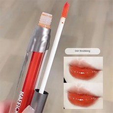 립글로스 MAFFICK 진주 광택 매트 립 글레이즈 파인 플래시 글로스 워터 미러 립스틱 모이스처 틴티드 레드 컬러 렌더링 논스틱 컵, [09] B04, 1개