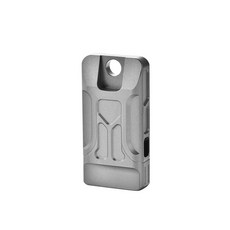 VENTO 高分貝戶外高音鈦合金口哨 高頻爆音雙管磨砂金屬哨子 野外應急求助, 鈦合金噴砂, 1個