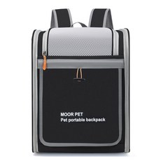MOOR PET 透氣寵物外出包 雙肩手提便攜貓咪狗包, 黑色, 1個