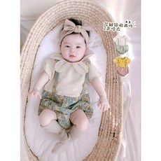 春夏寶寶梭織花瓣包屁衣