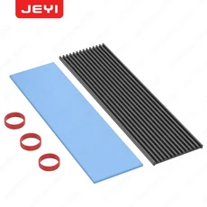 JEYI M.2 SSD 방열판 알루미늄 PS5 라디에이터 솔리드 스테이트 드라이브 NVME NGFF 2280 PCI-E 용 쿨러, 01 Black