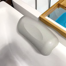 편안한 목 보호 욕조 쿠션 욕조 베개 쿠션 방수 목받침 사우나 욕조 머리받침대 목 헤드 베개 입욕 욕실 유한회사플로렌스원, 그레이, 1개