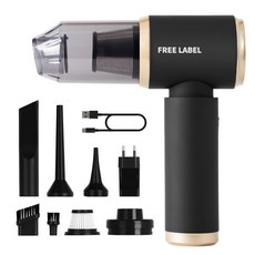 프리라벨 무선 차량용 진공 청소기 에어건, 블랙, LS-3000