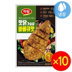 닭고기몰 하림 맛닭 닭가슴살 바베큐맛 100G 10개