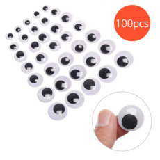 인형눈 눈알 만들기 접착식 눈알 스티커 100pcs, 1개, 혼합