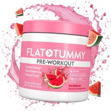 Flat Tummy Pre Workout Powder for Women – Energy Endurance and Muscle Support with 3g Creatine, 1개