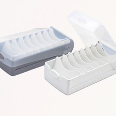 투명 슬라이드 명함보관함 플라스틱케이스 그레이 아이보리, 1개