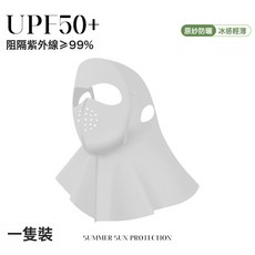 2025新款臉基尼遮陽護頸一體口罩冰絲透氣防紫外線全臉防曬面罩女