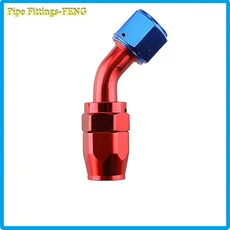 AN4 6 8 10 12 알루미늄 피팅 어댑터 단조 회전 호스 엔드 오일 연료 각도 0/45/90/180 학위, 01 Red blue 45, 01 AN12, 01 기타