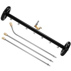 공구 데일리 이중 기능 언더캐리지 압력 세척기용 표면 16인치 3피스 연장 완드가 있는 언더바디 세차용 물 빗자루 4000 PSI, 24'' undercarriage