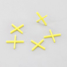 픽스톱 타일 간격제 쿠사비 십자 스페이스 줄눈 메지핀 100개입, 2세트, 레인보우타일간격제(2.0mm/노랑)