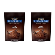 GHIRARDELLI 프리미엄 베이킹 코코아 100% 무가당 코코아 파우더 Premium Baking Cocoa 100% Cocoa Powder 227g*2, 2개