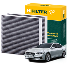 하이필터 현대 자동차 그랜저 활성탄 에어컨필터, 2개, 그랜저 IG HI-A001