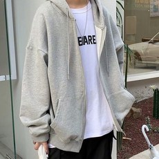 후드 데일리 기본 사계절 남성 긴팔 무지 집업 3컬러