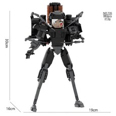 캐릭터 조립 프라모델 스키비디토일렛 장식품, 734 발키리 토일렛 맨