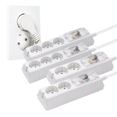 몬스터탭 국산 4000W 고용량 고전력 에어컨 건조기 세탁기 멀티탭 슬림플러그, 1개, 배선차단 2구 화이트, 1.5m 1개, 배선차단 2구 화이트, 1.5m