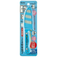 日本SKATER兒童安全料理刀，酪洛米角落生物哆啦A夢兒童菜刀，安全料理刀具, 1個, 哆啦A夢（現貨/517723）, 藍色, 安全刀套