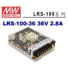 明緯 MW LRS-100-36 36V 2.8A 100W 電源供應器 原廠公司貨 附發票保固, 1個, 【附發票有保固】