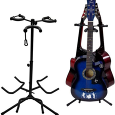 3단 기타 거치대 기타용 휴대용 받침대 3단 기타 스탠드 접이식 실내 멀티 높이 조절