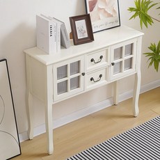 엔틱콘솔 폭좁은 복도 라이트월넛 엔틱 거실 복도콘솔, F. 화이트 100x32x82cm