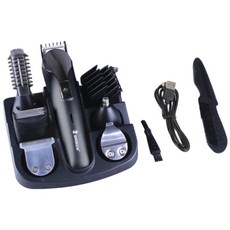 SHINON 多功能6合1理髮套裝 電動剪髮器 電推剪 理髮器 鼻毛刀 充電使用 刮鬍子 剪鼻毛 剃腋毛 美髮 理髮, 00807