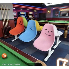 저스트조이 포장마차테이블세트 간이 야장 세트, 1개, 6인용 매트 텍스처 스마일리 페이스