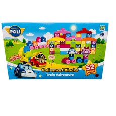 ROBOCAR POLI 嚕嚕米 智能積木 火車冒險組 52片裝, 1個