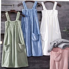 밴딩스커트가운 밴딩 디자인 여자 편한 스커트 샤워가운 목욕가운 59000EA 1EA, 화이트