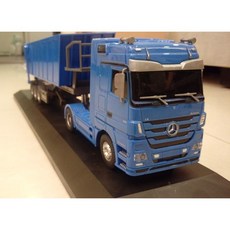 賓士 BENZ Actros 1:32 遙控拖車 砂石車 傾卸車 自卸車 翻斗車 藍色, 1個