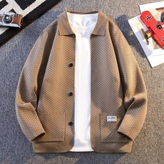 秋冬新款男裝毛衣小西裝外套 韓版時尚商務休閒針織開衫 百搭保暖外套