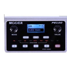 일렉기타이펙터 페달 볼륨 디지털 리버브 케이스 보드, 1개, PE100 (39음색 40리듬)